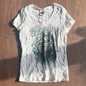 Harley-Davidson White Graphic Short Sleeve Tee